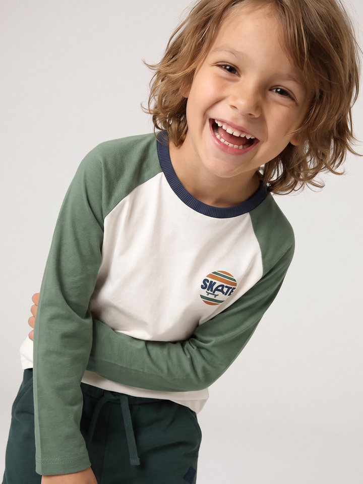 vertbaudet Langarmshirt Langarmshirt Jungen Colorblock – Bild 5 von 5