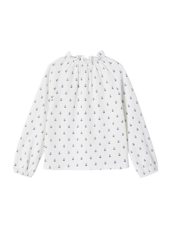 vertbaudet Langarmshirt Mädchen Blusenshirt mit Rüschenkragen – Bild 2 von 4