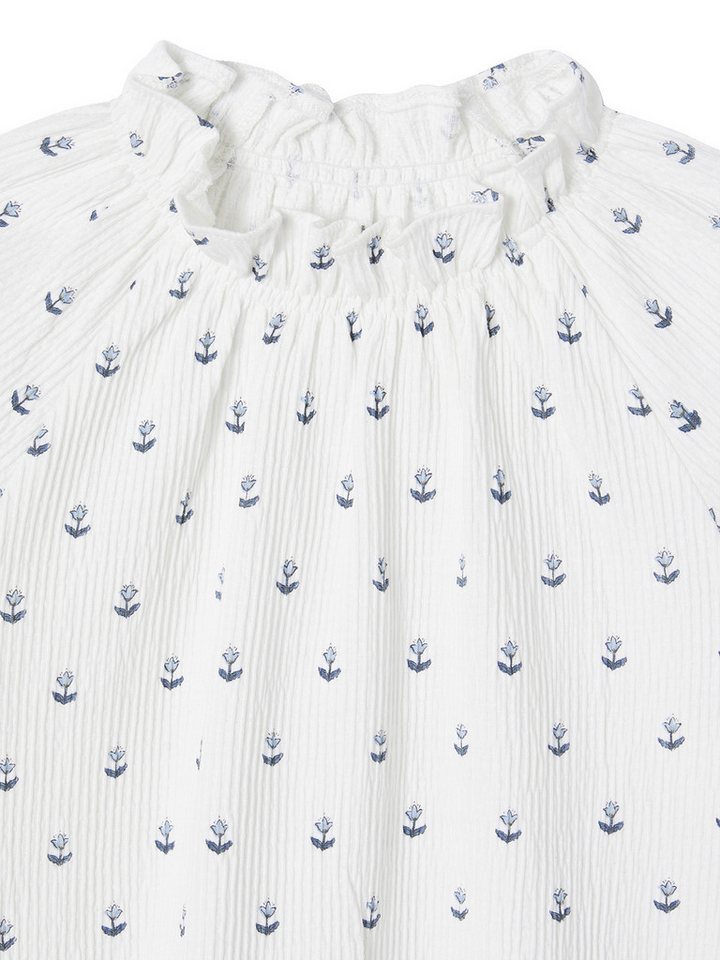 vertbaudet Langarmshirt Mädchen Blusenshirt mit Rüschenkragen – Bild 3 von 4