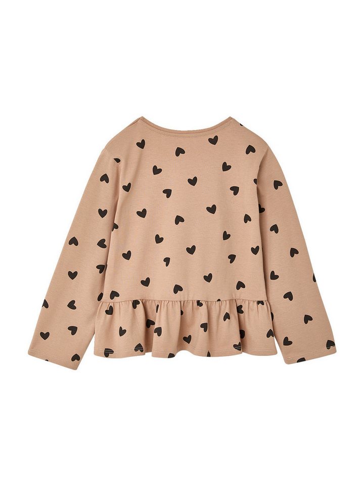 vertbaudet Langarmshirt Langarmshirt mit Schößchen Mädchen, Baumwolle – Bild 2 von 5