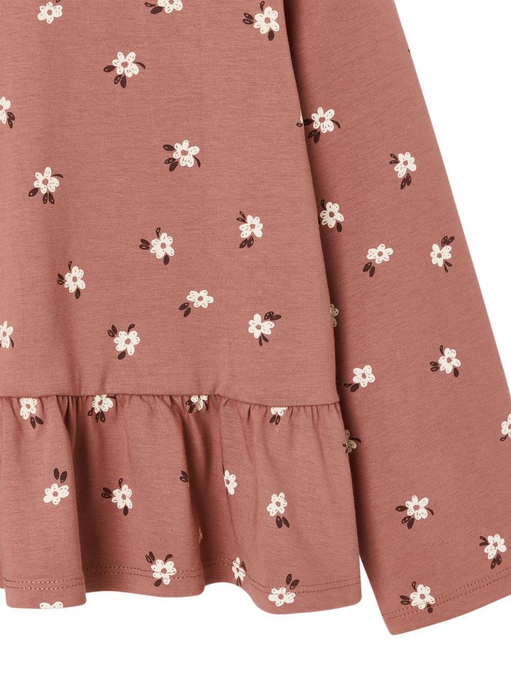 vertbaudet Langarmshirt Langarmshirt mit Schößchen Mädchen, Baumwolle – Bild 3 von 4