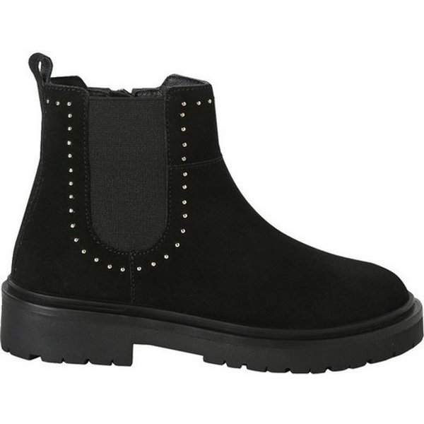 vertbaudet Leder-Boots Mädchen, seitlicher Reißverschluss Stiefelette