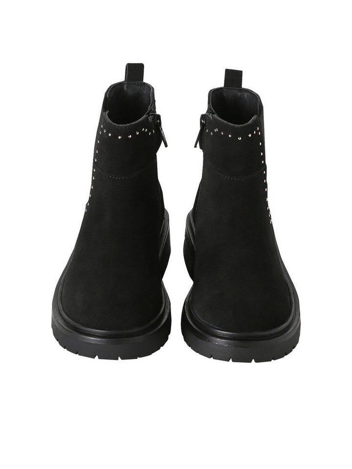 vertbaudet Leder-Boots Mädchen, seitlicher Reißverschluss Stiefelette – Bild 4 von 5