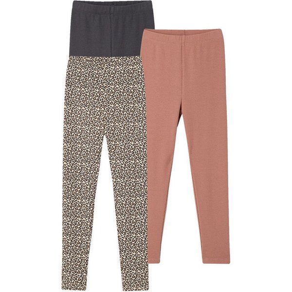 vertbaudet Leggings 3er-Pack Leggings Mädchen, Ripp, Dehnbund BASIC