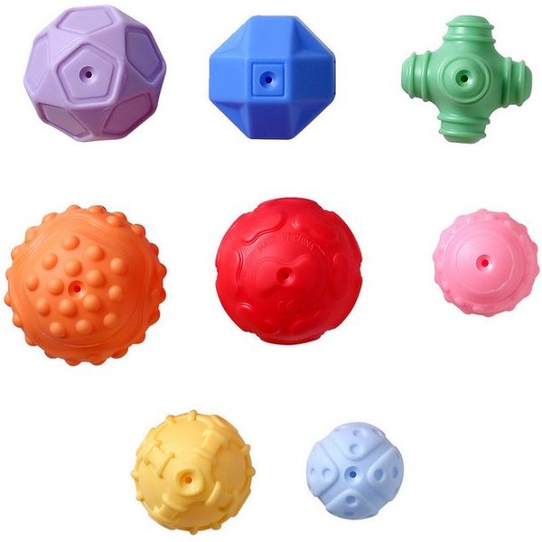vertbaudet Lernspielzeug 8er-Set Baby Sensorikbälle