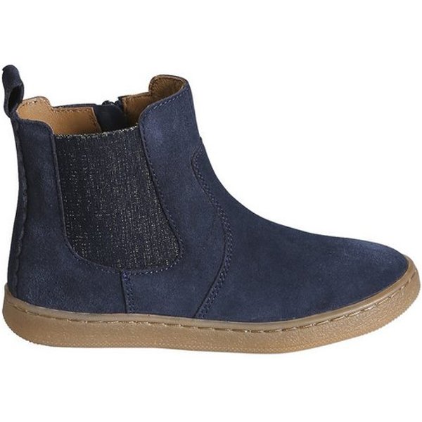 vertbaudet Mädchen Leder-Boots mit Reißverschluss Schnürboots