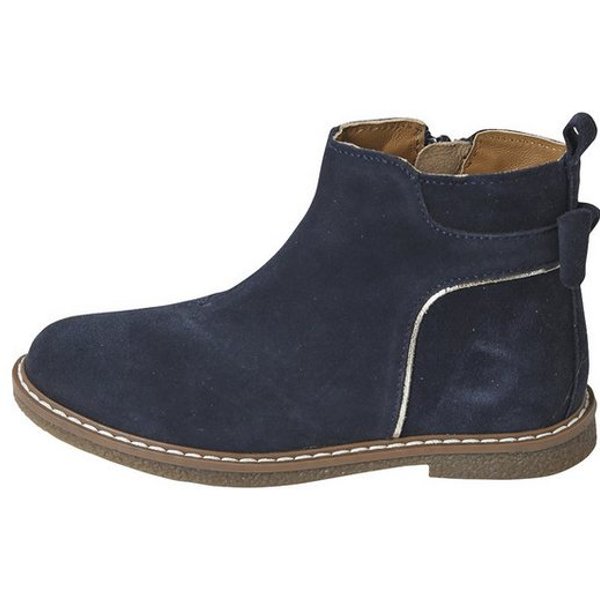 vertbaudet Mädchen Leder-Boots mit Zierschleife Stiefelette