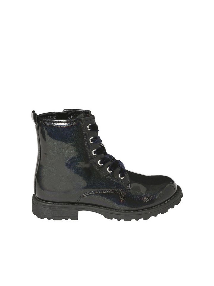 vertbaudet Mädchen Schnürboots mit Reißverschluss, Lack-Optik Stiefelette – Bild 2 von 5