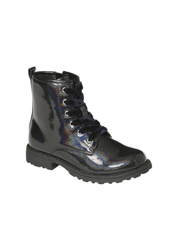 vertbaudet Mädchen Schnürboots mit Reißverschluss, Lack-Optik Stiefelette – Bild 3 von 5
