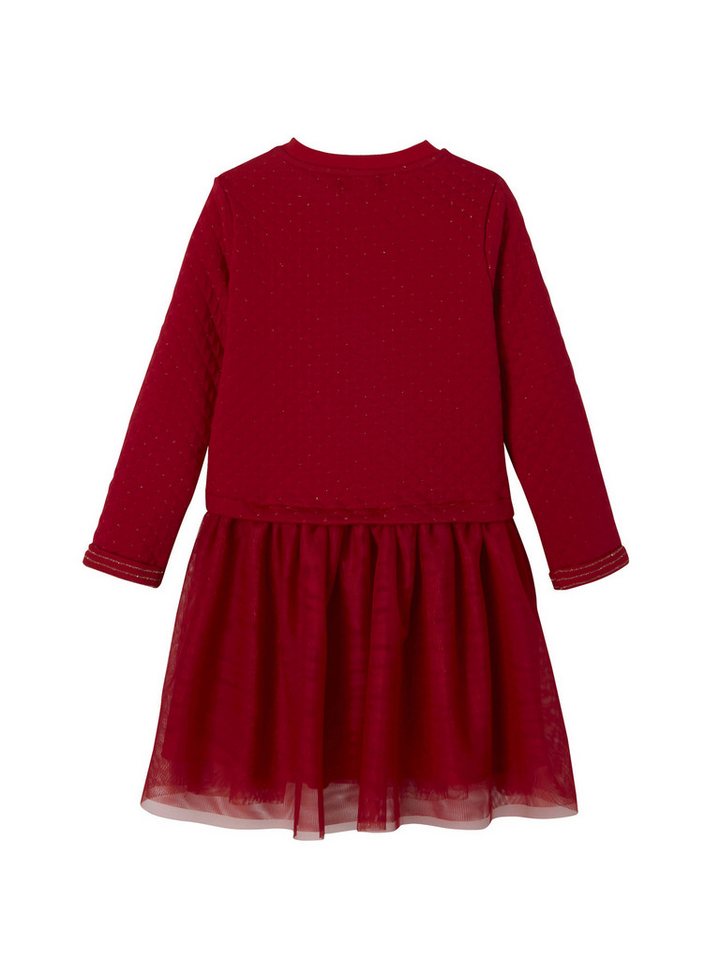 vertbaudet Minikleid Festliches Mädchen Kleid, Materialmix – Bild 2 von 5