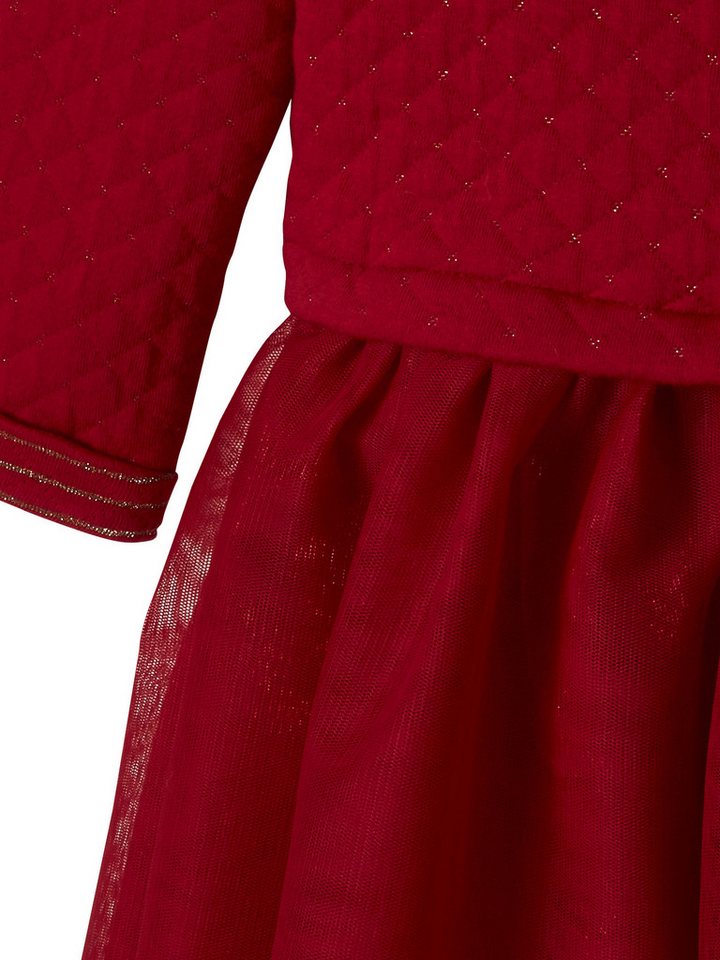 vertbaudet Minikleid Festliches Mädchen Kleid, Materialmix – Bild 4 von 5