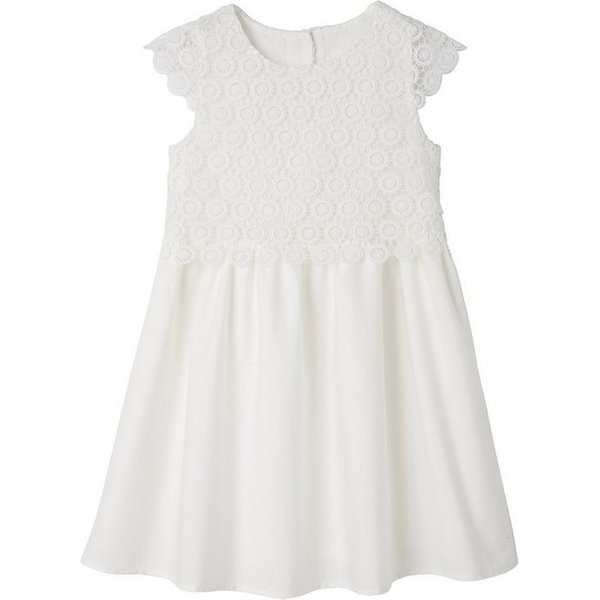 vertbaudet Minikleid Festliches Mädchen Kleid mit Makrameespitze