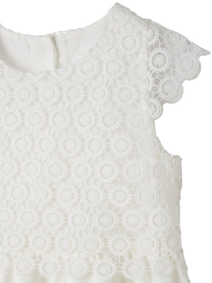 vertbaudet Minikleid Festliches Mädchen Kleid mit Makrameespitze – Bild 4 von 5