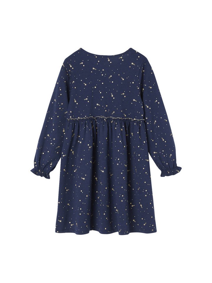 vertbaudet Minikleid Festliches Mädchen Kleid mit Glanzsternen – Bild 2 von 4