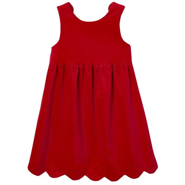 vertbaudet Minikleid Festliches Mädchen Samtkleid mit Schleife hinten