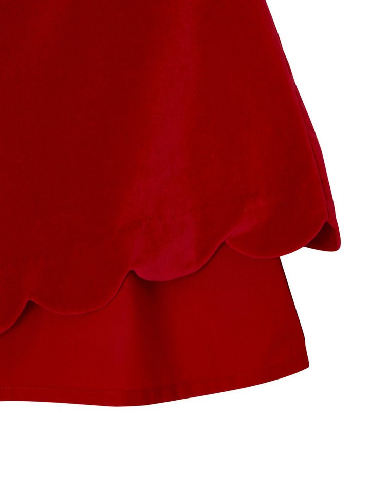 vertbaudet Minikleid Festliches Mädchen Samtkleid mit Schleife hinten – Bild 3 von 5