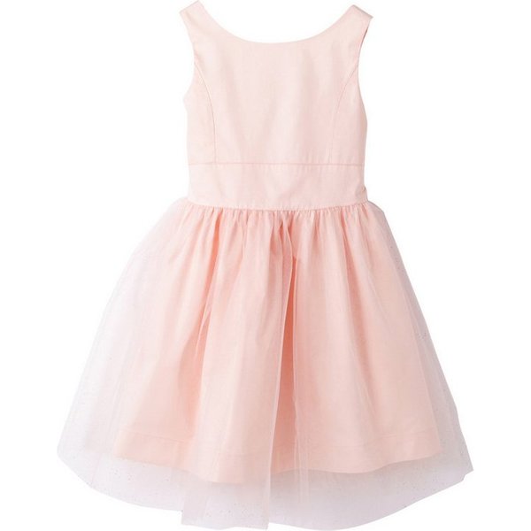 vertbaudet Minikleid Festliches Mädchenkleid, Satin und Tüll
