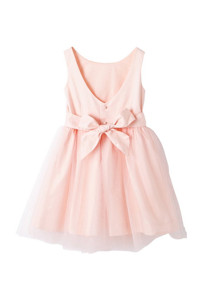 vertbaudet Minikleid Festliches Mädchenkleid, Satin und Tüll – Bild 2 von 3