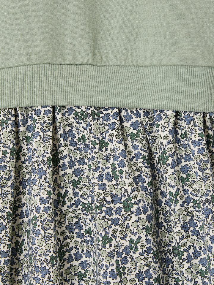 vertbaudet Minikleid Mädchen Kleid mit Materialmix – Bild 4 von 5