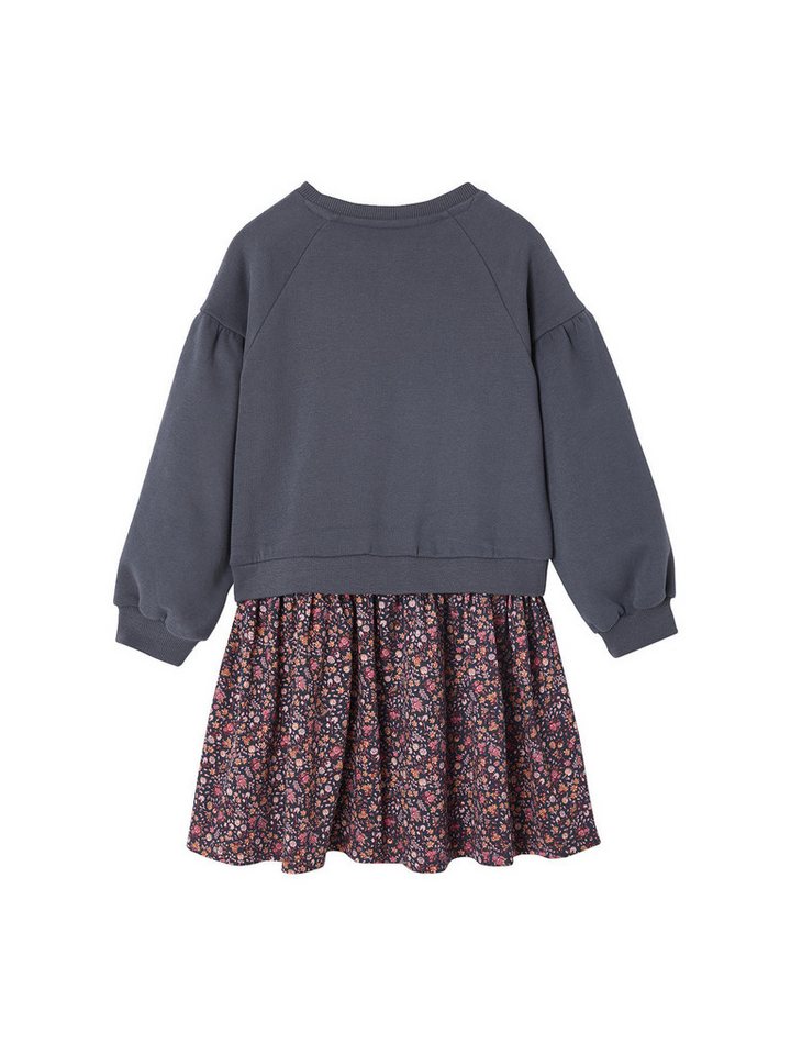 vertbaudet Minikleid Mädchen Kleid mit Materialmix – Bild 3 von 5