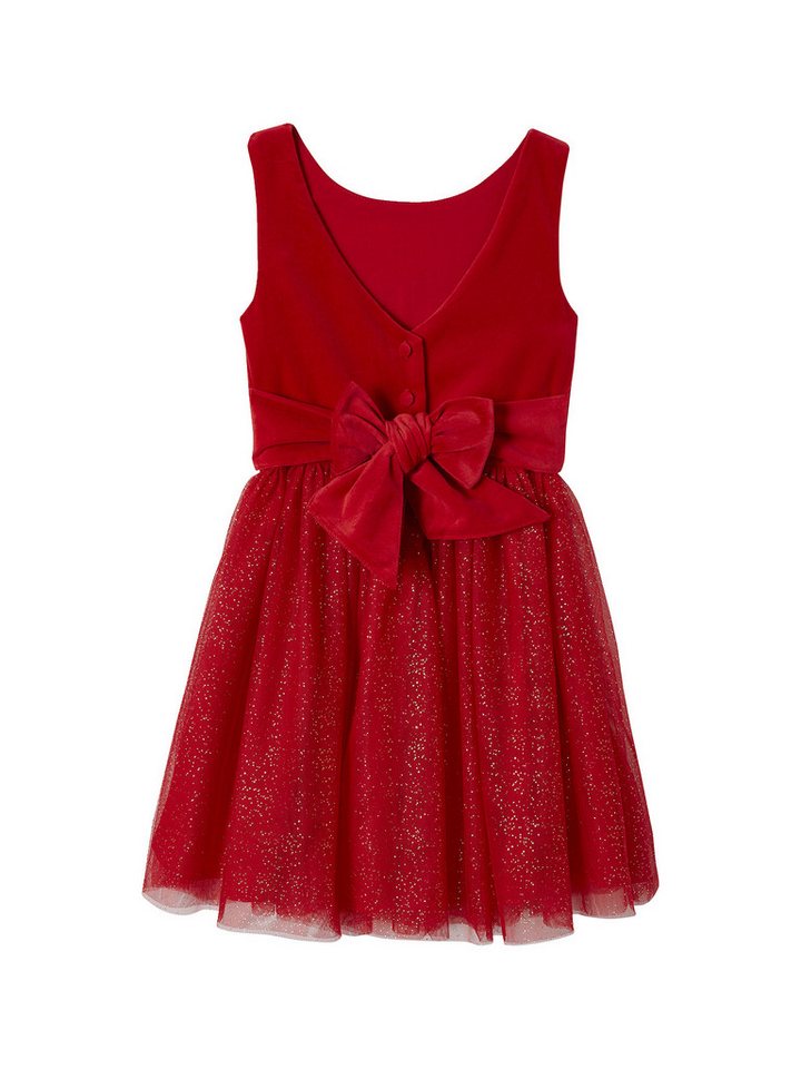 vertbaudet Minikleid Mädchen Weihnachtskleid aus Samt und Tüll – Bild 2 von 5