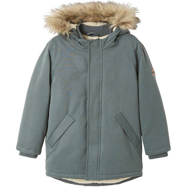 vertbaudet Parka Jungen Winterjacke mit Teddyfleece-Futter