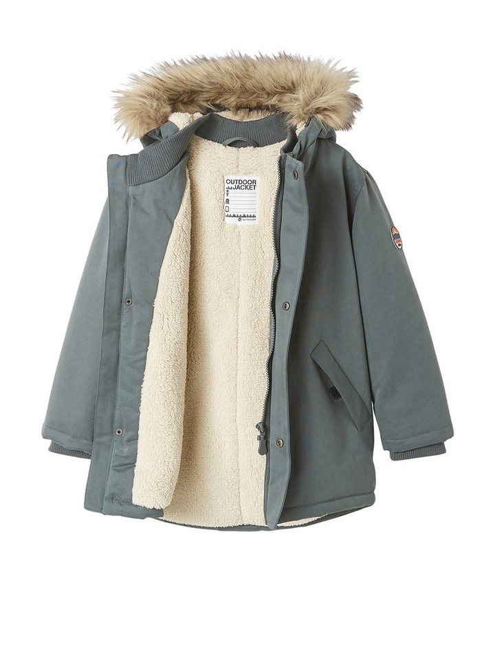 vertbaudet Parka Jungen Winterjacke mit Teddyfleece-Futter – Bild 5 von 5