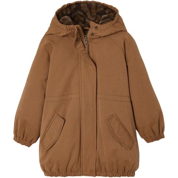 vertbaudet Parka Mädchen Winterjacke mit Webpelzfutter