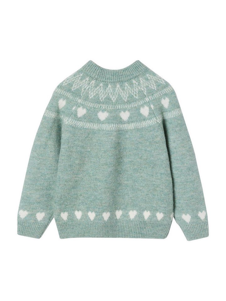 vertbaudet Pullunder Pullover mit Jacquard-Herzen Mädchen – Bild 2 von 4