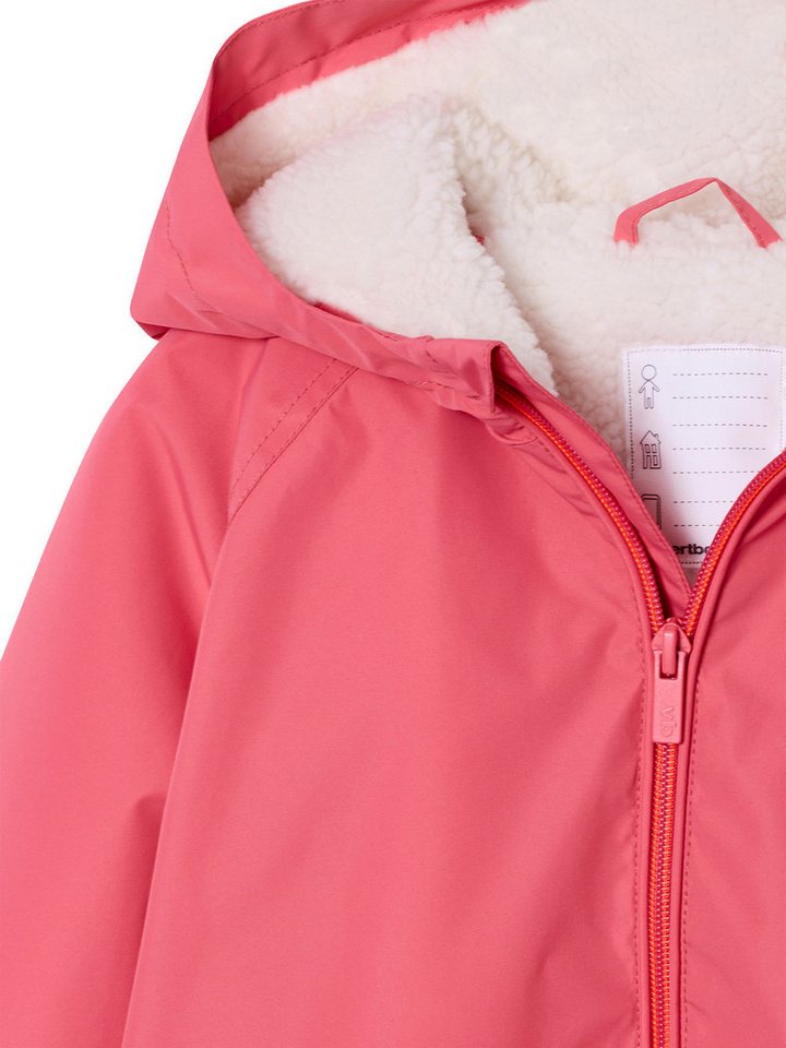 vertbaudet Regenjacke Jacke Mädchen mit Teddyfleece-Futter – Bild 3 von 5