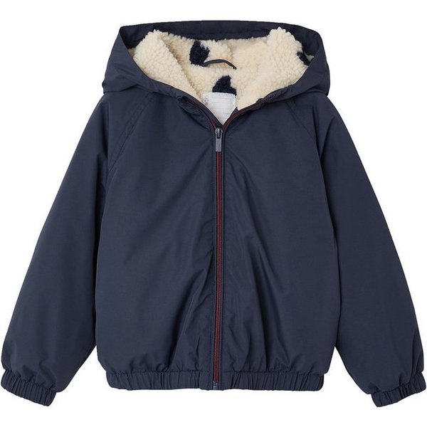 vertbaudet Regenjacke Jacke Mädchen mit Teddyfleece-Futter