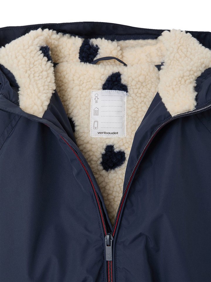 vertbaudet Regenjacke Jacke Mädchen mit Teddyfleece-Futter – Bild 4 von 5