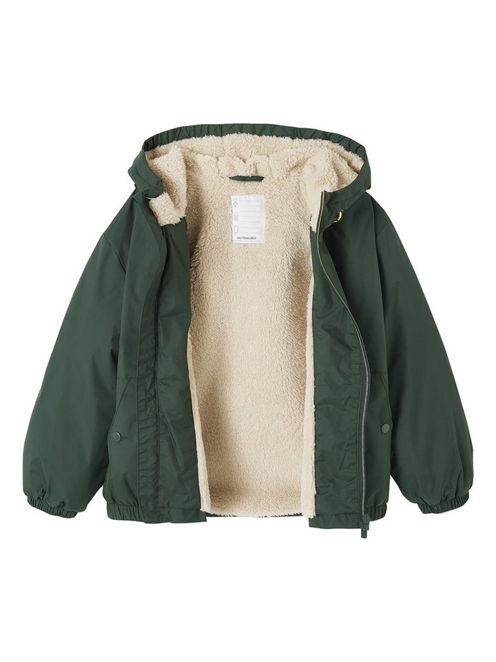 vertbaudet Regenjacke Jungen Anorak mit Teddyfleece-Futter – Bild 4 von 5