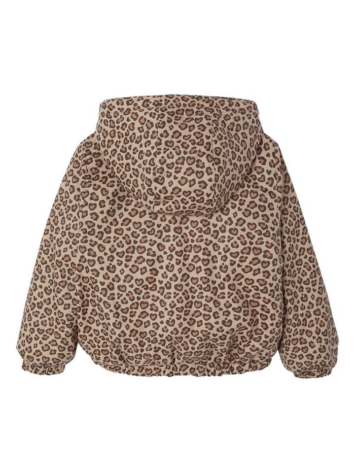 vertbaudet Regenjacke Mädchen Kapuzenjacke mit Leomuster und Teddyfleece wendbar – Bild 3 von 5