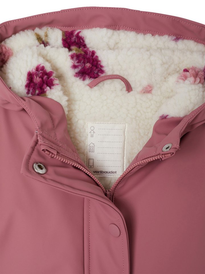 vertbaudet Regenjacke Mädchen Regenjacke mit Kapuze & Teddyfleece-Futter Teddyfleece-Futter – Bild 5 von 5