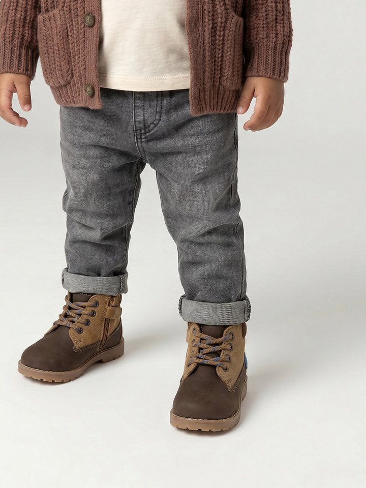 vertbaudet Regular-fit-Jeans Baby Jeans mit Dehnbund BASIC Bundweite verstellbar – Bild 5 von 5