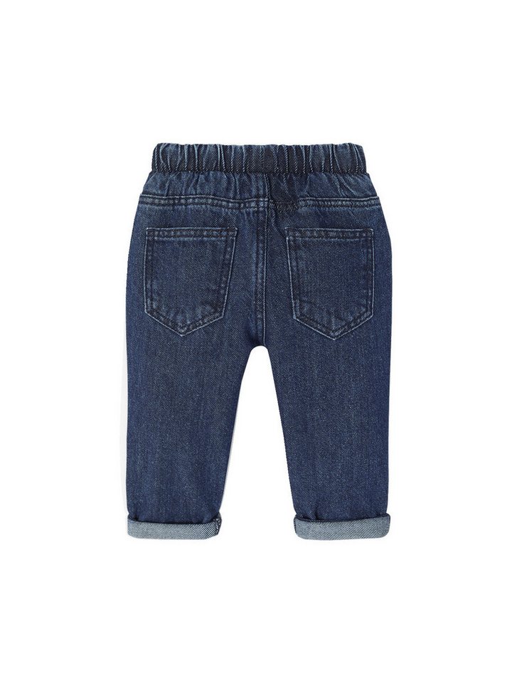 vertbaudet Regular-fit-Jeans Baby Jeans mit Dehnbund BASIC Bundweite verstellbar – Bild 2 von 5