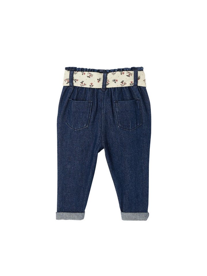 vertbaudet Regular-fit-Jeans Mädchen Baby Jeans mit Stoffgürtel – Bild 2 von 5