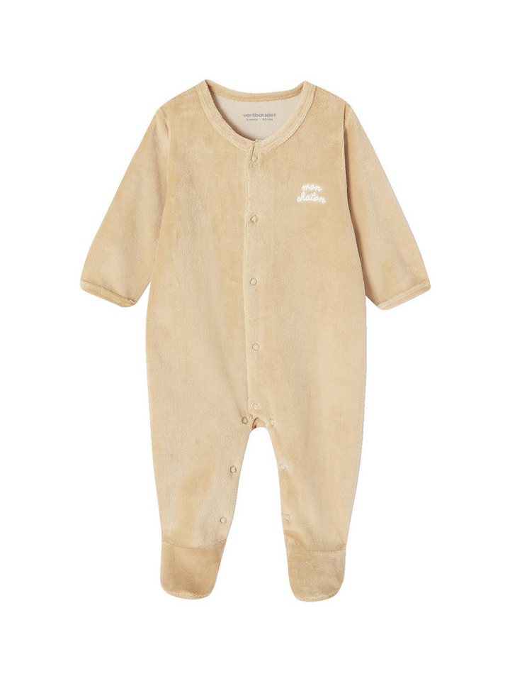 vertbaudet Schlafanzug Baby Samt-Strampler BASIC 3er-Pack – Bild 3 von 5