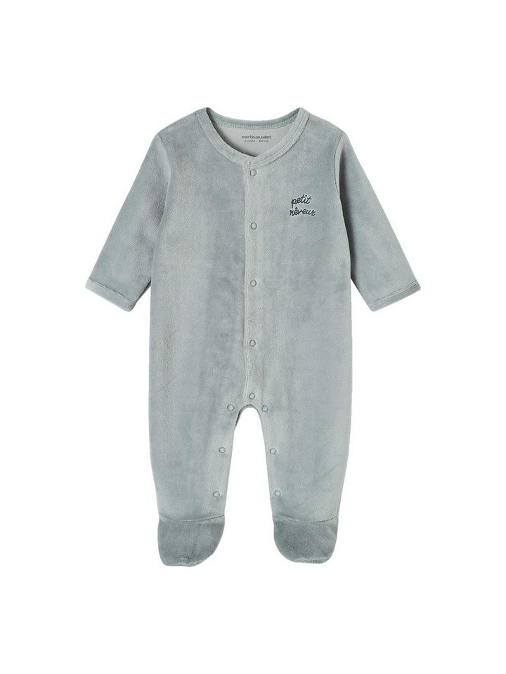 vertbaudet Schlafanzug Baby Samt-Strampler BASIC 3er-Pack – Bild 4 von 5