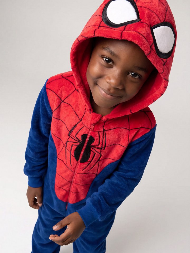 vertbaudet Schlafanzug Kinder Fleece-Overall SPIDERMAN, Onesie – Bild 5 von 5