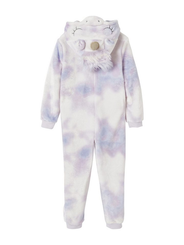 vertbaudet Schlafanzug Mädchen Plüsch-Overall EINHORN – Bild 3 von 5