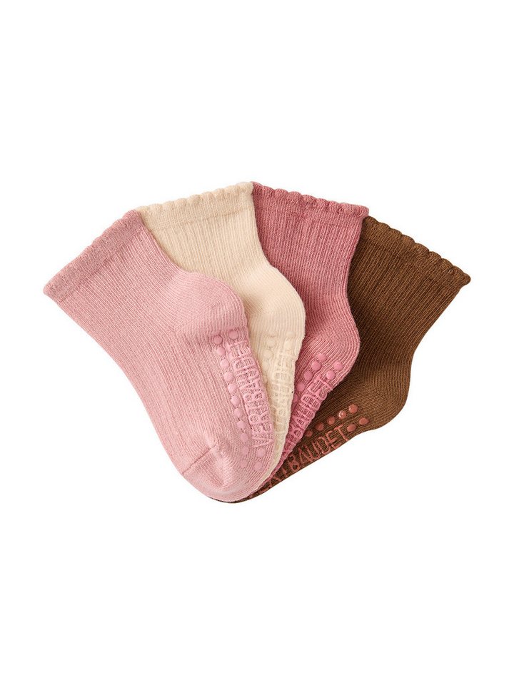 vertbaudet Socken 4er-Pack Baby Stoppersocken, BASIC – Bild 2 von 3