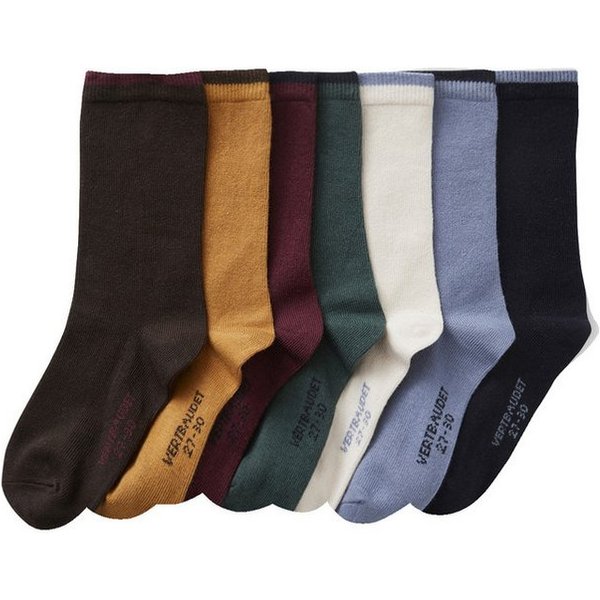vertbaudet Socken Jungen Socken, zweifarbig BASIC 7er-Pack