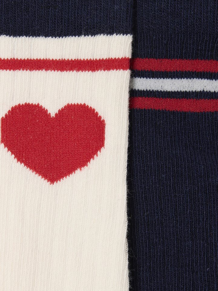 vertbaudet Socken Kniestrümpfe HERZEN, Kinder 2er-Pack – Bild 2 von 4
