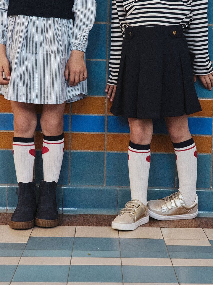 vertbaudet Socken Kniestrümpfe HERZEN, Kinder 2er-Pack – Bild 3 von 4