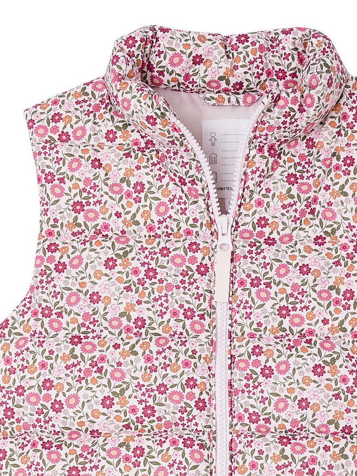 vertbaudet Steppjacke Geblümte Steppweste Mädchen, Übergangszeit – Bild 3 von 4