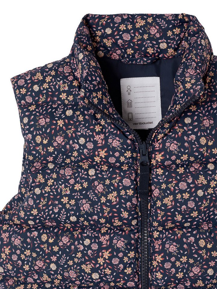 vertbaudet Steppjacke Geblümte Steppweste Mädchen, Übergangszeit – Bild 3 von 4