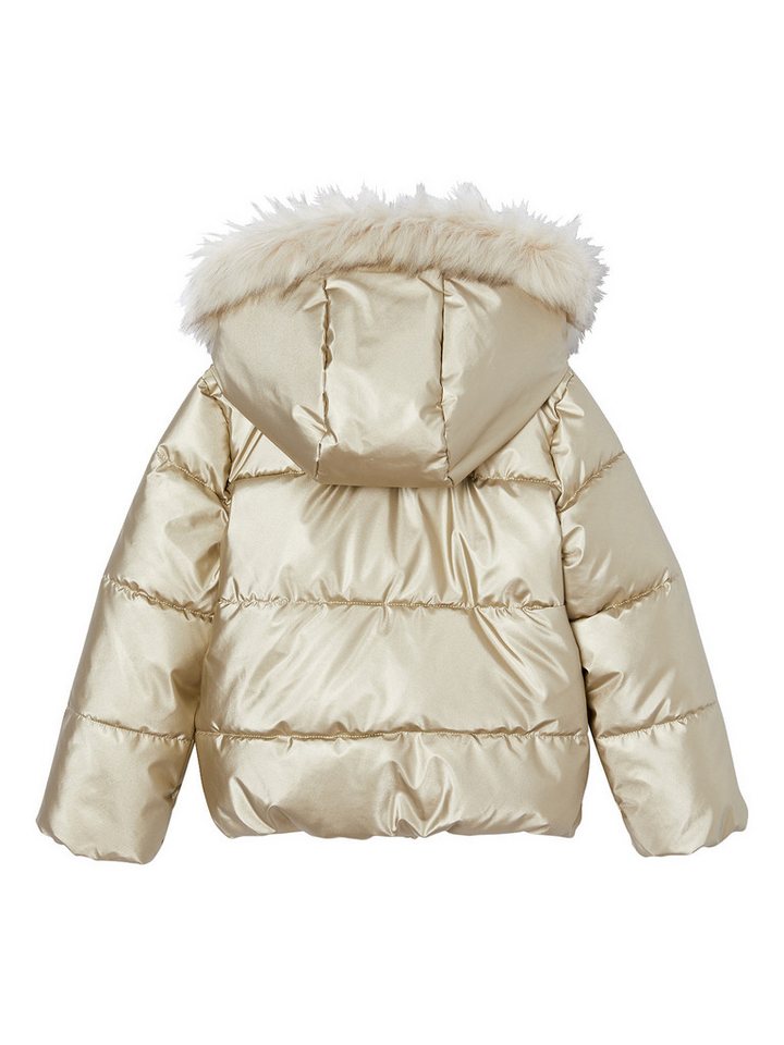 vertbaudet Steppjacke Mädchen Steppjacke mit Kapuze, Fleecefutter Kapuze, Recycling-Polyester – Bild 2 von 5