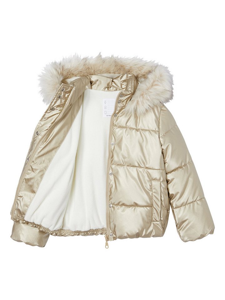 vertbaudet Steppjacke Mädchen Steppjacke mit Kapuze, Fleecefutter Kapuze, Recycling-Polyester – Bild 4 von 5
